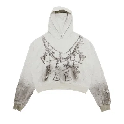 Pre-owned Vale Forever Big Chain Hoodie 'dirty/heather' | White | Men's Size Xl