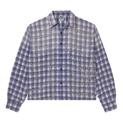 Vale Forever Blizzard L/s Flannel Shirt 'light Blue' In Multi