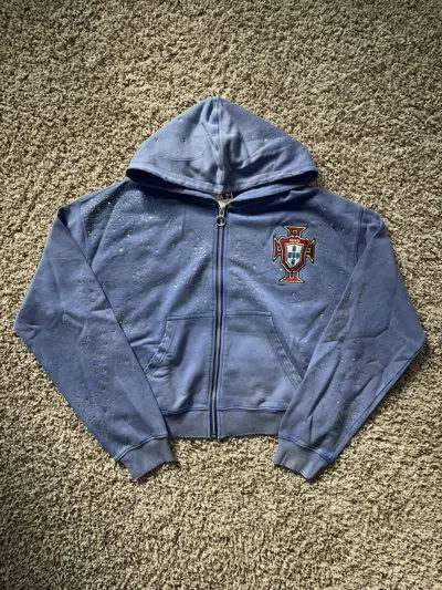 Pre-owned Vale Forever Blue Sea Cluster Zip Up Hoodie Valley Dreams