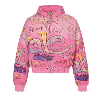 Pre-owned Vale Forever Bubblegum Zip Up 'pink' | Men's Size L