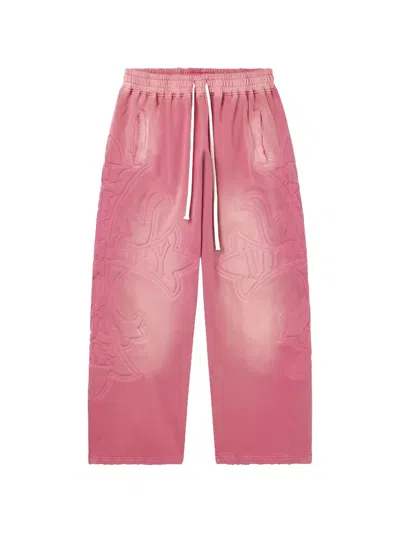 Vale Forever Carver Embossed Track Pants In Pink