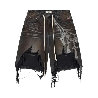 Pre-owned Vale Forever Chain Jorts 'black' | Men's Size 34