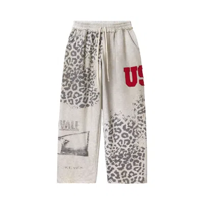 Pre-owned Vale Forever Cheetah Sweats 'grey' | Men's Size L In Gray