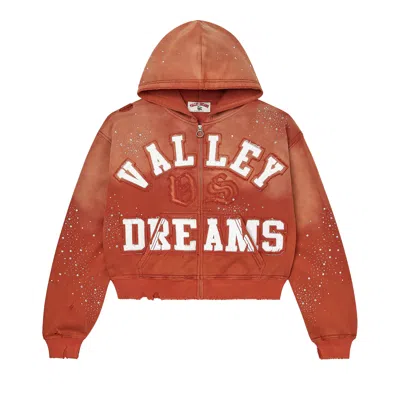 Pre-owned Vale Forever Classico Zip Up Hoodie 'orange' | Men's Size M