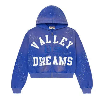 Pre-owned Vale Forever Classico Zip Up Hoodie 'sapphire' | Blue | Men's Size Xxl