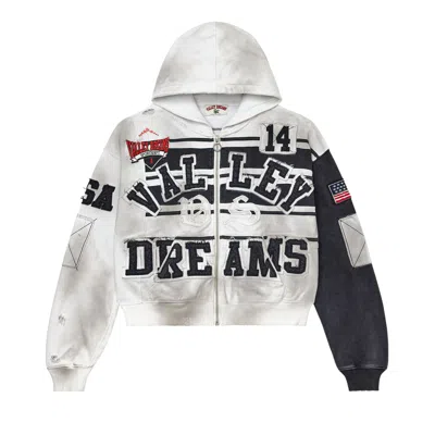 Pre-owned Vale Forever Collage Zip Up 'mono' | White | Men's Size Xxl