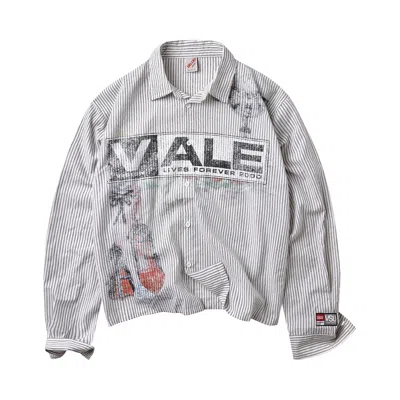 Pre-owned Vale Forever Corporate Button Up 'stripped' | White | Men's Size Xl