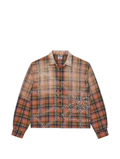 Vale Forever Crystal-embellished Pumpkin Patch Shirt In Brown