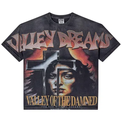 Pre-owned Vale Forever Damned Bling Tee 'washed/black' | Men's Size Xl