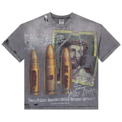 Pre-owned Vale Forever Faith Thrashed Tee 'grey' | Men's Size S In Gray