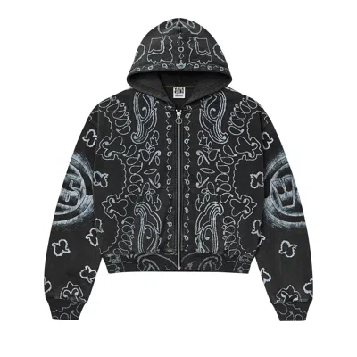 Pre-owned Vale Forever Flag Zip Up 'black' | Men's Size L