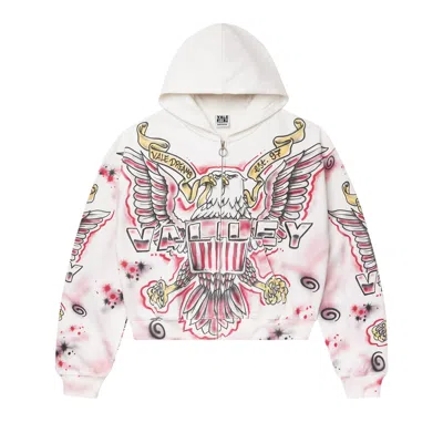 Pre-owned Vale Forever Flag Zip Up 'white' | Men's Size Xl