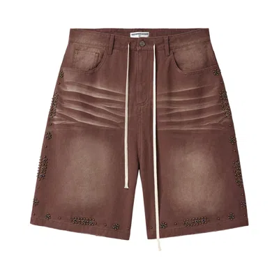 Pre-owned Vale Forever Forged Brown Jorts 'rust/wash' | Men's Size 34