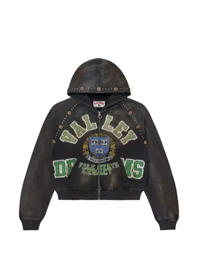 Vale Forever Gem Zip-up Hoodie In Black