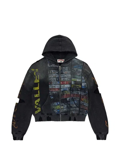 Vale Forever Glitch "black" Hoodie In Gray