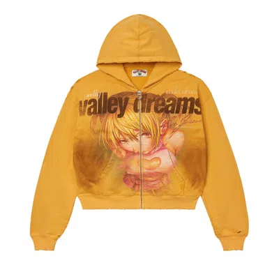 Pre-owned Vale Forever Gold Rush Zip Up 'yellow' | Men's Size L