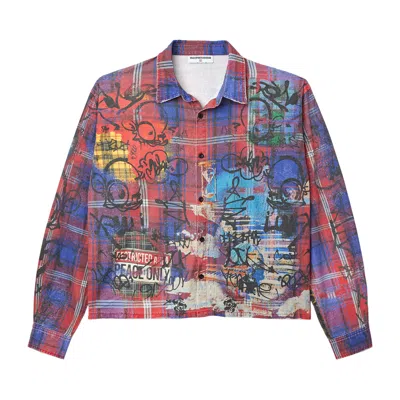 Pre-owned Vale Forever Graffiti Flannel 'multicolor' | Multi-color | Men's Size L