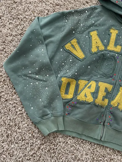Pre-owned Vale Forever Green Bank Zip Up Hoodie Valley Dreams