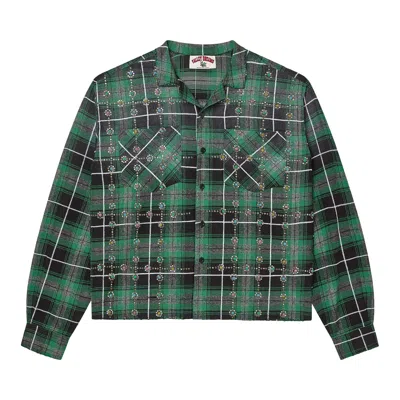Pre-owned Vale Forever Grinch Gems Flannel 'green' | Men's Size L