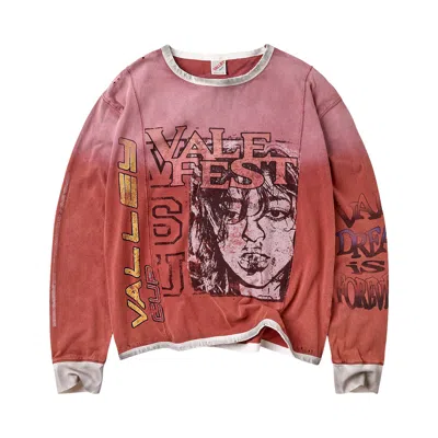 Pre-owned Vale Forever Hot Mess Long-sleeve 'red' | Men's Size Xl