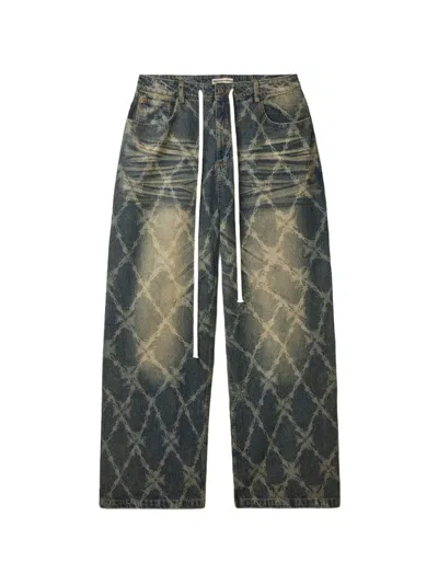 Vale Forever Ironwork Drawstring Jeans In Blue