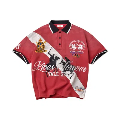 Pre-owned Vale Forever London Polo 'red' | Men's Size Xl