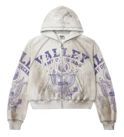Vale Forever Army Zip-up Hoodie In Gray