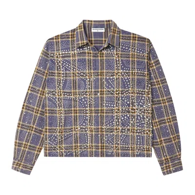 Pre-owned Vale Forever Moonlight Flannel 'blue/yellow' | Men's Size L
