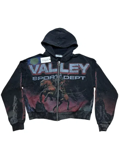 Pre-owned Vale Forever Neptune Zip Up Hoodie Size Small In Black