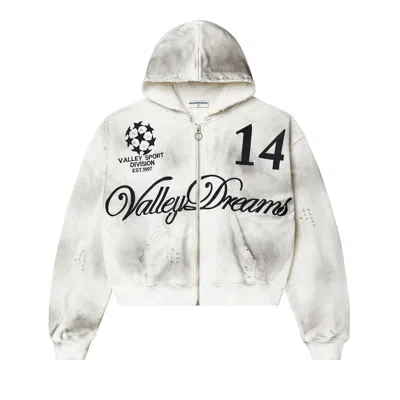 Pre-owned Vale Forever Oreo 14 Zip Up Hoodie 'dest/smoke' | White | Men's Size Xl