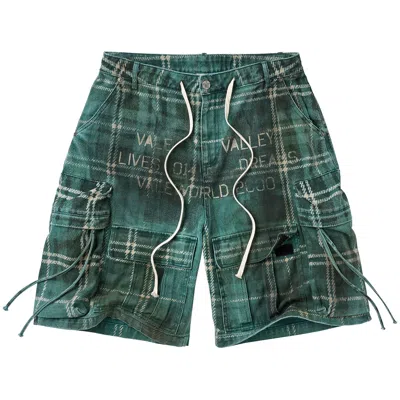 Pre-owned Vale Forever Oxford Camo Jorts 'green' | Men's Size 32