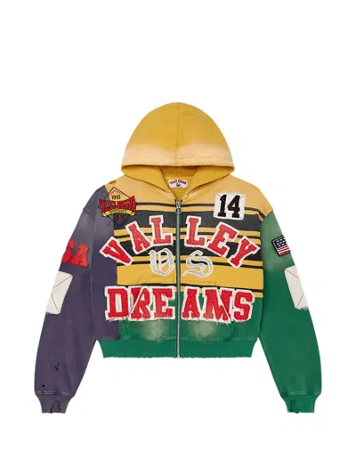 Vale Forever Panelled Zip-up Hoodie In Yellow