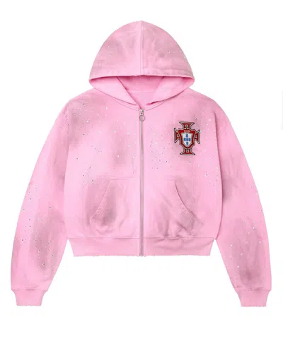 Pre-owned Vale Forever Pink Venus Zip Up Hoodie Valley Dreams