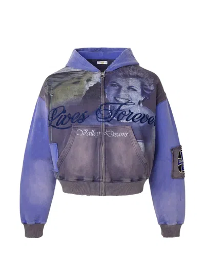 Vale Forever Queen Zip-up Hoodie In Blue