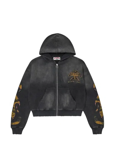 Vale Forever Reborn Waffle-knit Hoodie In Black