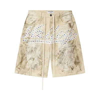 Pre-owned Vale Forever Reeses Jorts 'dirt/cream' | Men's Size 36 In White