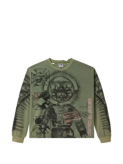 Vale Forever Reggie Graphic-print Sweater In Green