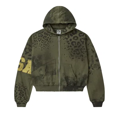 Pre-owned Vale Forever Safari Zip Up 'olive' | Green | Men's Size Xl