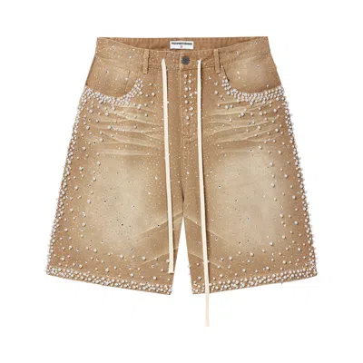 Pre-owned Vale Forever Sand Storm Jorts 'tan' | Men's Size 36 In Brown