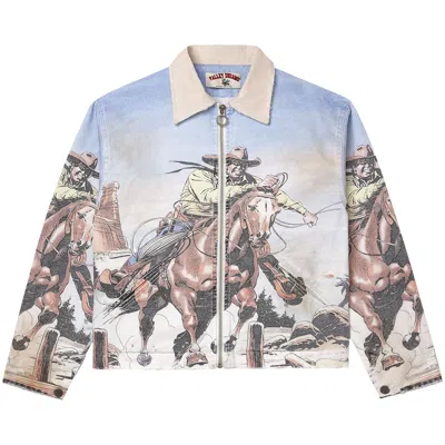 Pre-owned Vale Forever Stampede Work Jacket 'blue' | Men's Size L