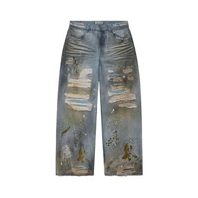 Pre-owned Vale Forever Stone Paint Denim 'light Blue' | Men's Size 32