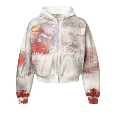 Pre-owned Vale Forever The Great Zip Up 'white' | Men's Size Xxl