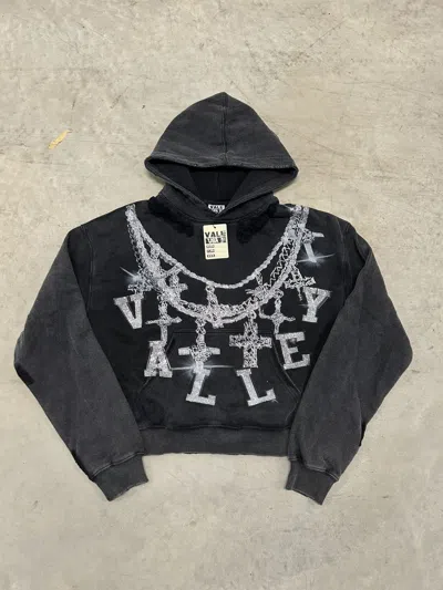 Pre-owned Vale Forever Valley Dreams Big Chain Bling Black Hoodie New