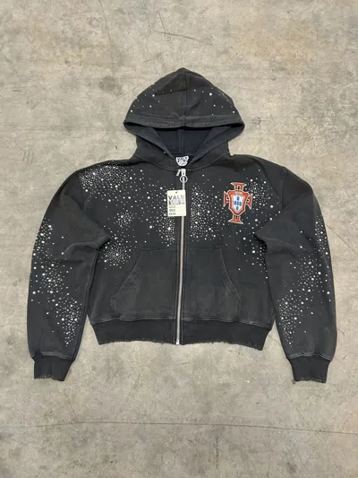 Pre-owned Vale Forever Valley Dreams Black Cluster Pluto Zip Up Hoodie