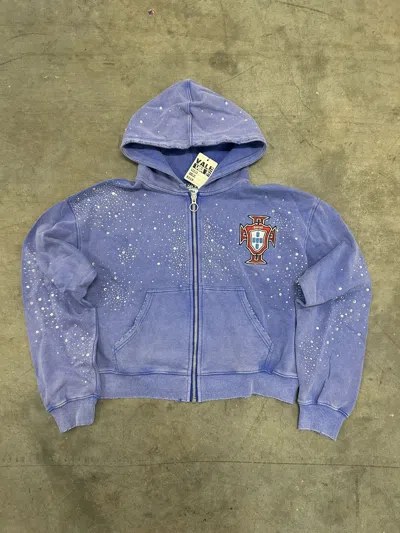 Pre-owned Vale Forever Valley Dreams Blue Cluster Pluto Zip Up Hoodie