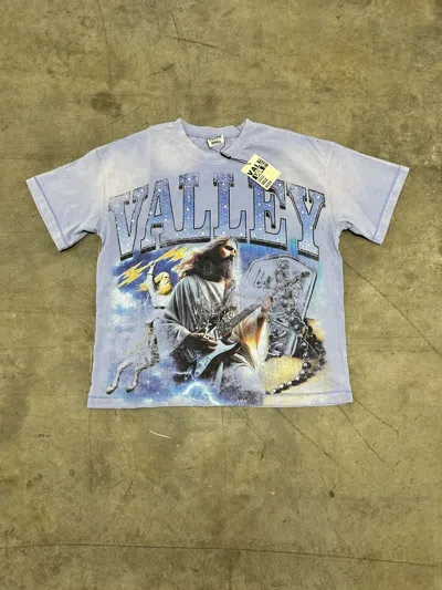 Pre-owned Vale Forever Valley Dreams Blue Holy Metal Bling Tee Small