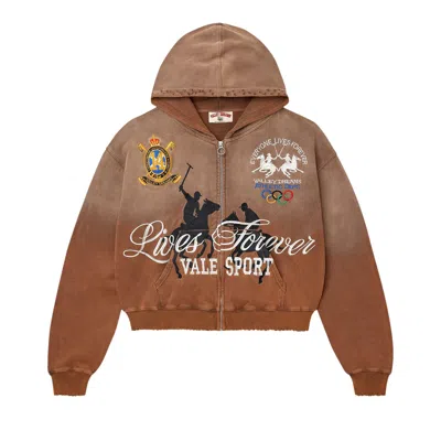Pre-owned Vale Forever Vanderbilt Zip Up 'brown' | Men's Size Xxl