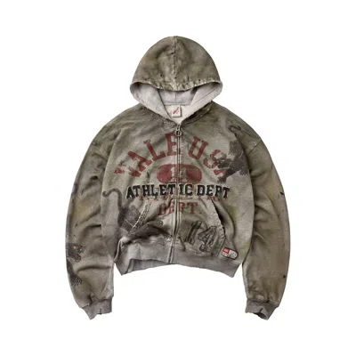 Pre-owned Vale Forever Varsity Zip Up 'grey' | Men's Size M