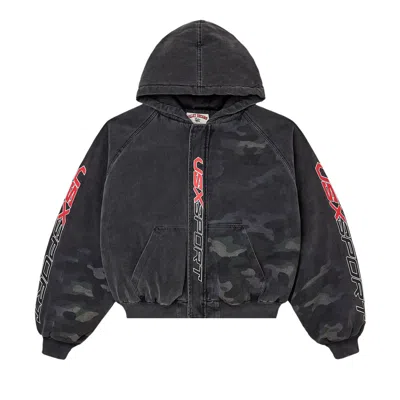 Pre-owned Vale Forever Vsx Camo Hood Bomber 'black/camo' | Men's Size M