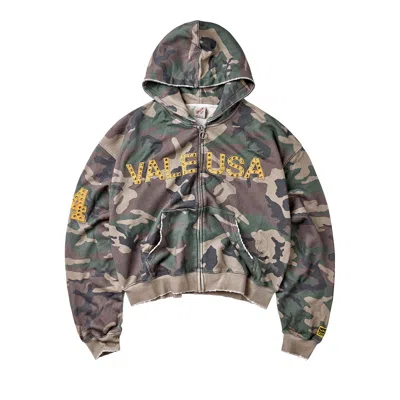 Pre-owned Vale Forever Zip Up 'camo' | Green | Men's Size M